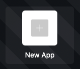 Capture d'écran d'Odoo Studio et de la création d'une nouvelle app en cliquant sur le signe +